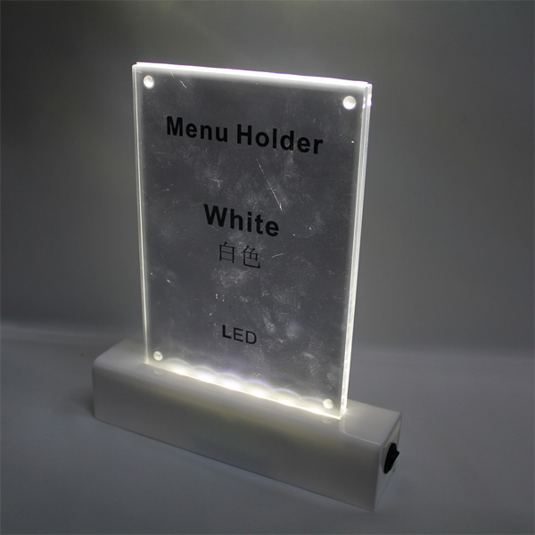 Rechargeable LED Menu Holder																					 																					 
